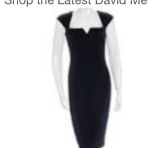 David Meister Black Velvet Cocktail Dress